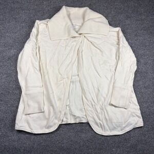 Gap Womens Large White Button Front Shawl Collar Cardigan Sweater Cream L